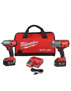 Milwaukee 2PC M18 FUEL Auto Kit - 1/2" Impact Wrench and 3/8" Impact Wrench