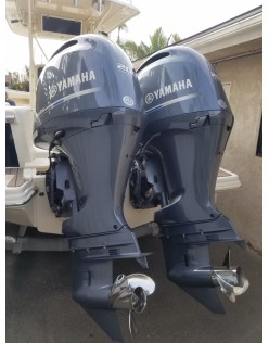 Used 2019 Twins Yamaha 200 Hp 4 Stroke Outboard Engine 